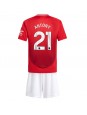 Manchester United Antony #21 Kotipaita Lasten 2024-25 Lyhythihainen (+ shortsit)